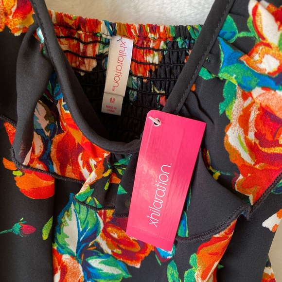 Xhilaration Floral Off the Shoulder Mini Dress Size Medium NWT - Picture 5 of 6